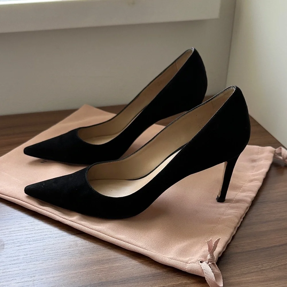 Stuart Weitzman Power 85 Suede Pumps - Picture 3 of 5